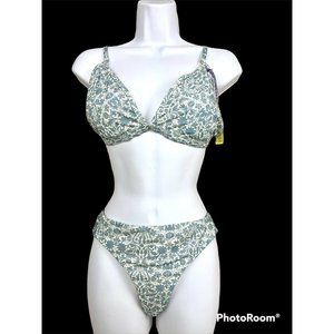 Antonio Melani‎ Liberty of London Triangle Bikini Set Sz 10/12 Bluish Gray